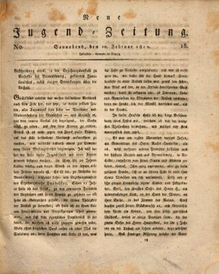 Neue Jugendzeitung (Bildungsblätter oder Zeitung für die Jugend) Samstag 10. Februar 1810