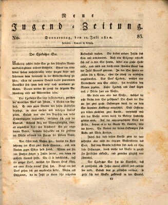 Neue Jugendzeitung (Bildungsblätter oder Zeitung für die Jugend) Donnerstag 12. Juli 1810