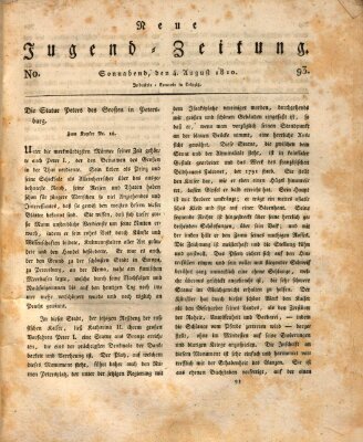 Neue Jugendzeitung (Bildungsblätter oder Zeitung für die Jugend) Samstag 4. August 1810