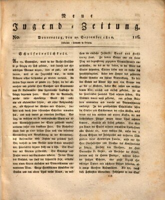 Neue Jugendzeitung (Bildungsblätter oder Zeitung für die Jugend) Donnerstag 27. September 1810