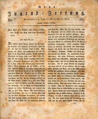 Neue Jugendzeitung (Bildungsblätter oder Zeitung für die Jugend) Samstag 10. November 1810