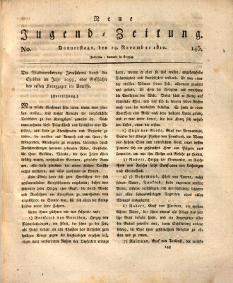 Neue Jugendzeitung (Bildungsblätter oder Zeitung für die Jugend) Donnerstag 29. November 1810