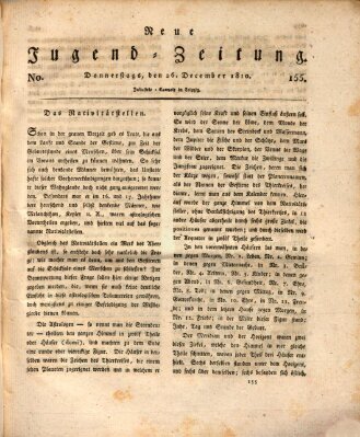 Neue Jugendzeitung (Bildungsblätter oder Zeitung für die Jugend) Mittwoch 26. Dezember 1810