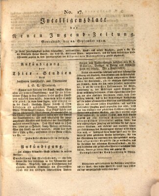 Neue Jugendzeitung (Bildungsblätter oder Zeitung für die Jugend) Samstag 22. September 1810