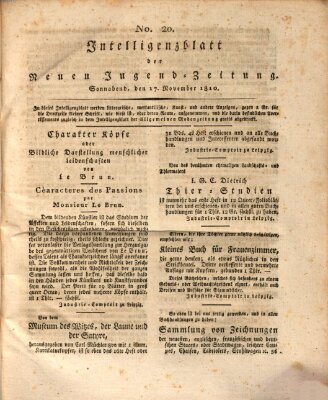 Neue Jugendzeitung (Bildungsblätter oder Zeitung für die Jugend) Samstag 17. November 1810