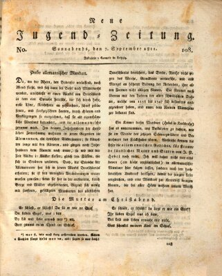 Neue Jugendzeitung (Bildungsblätter oder Zeitung für die Jugend) Samstag 7. September 1811