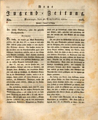 Neue Jugendzeitung (Bildungsblätter oder Zeitung für die Jugend) Montag 30. September 1811