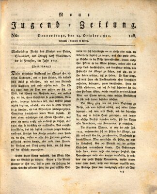 Neue Jugendzeitung (Bildungsblätter oder Zeitung für die Jugend) Donnerstag 24. Oktober 1811