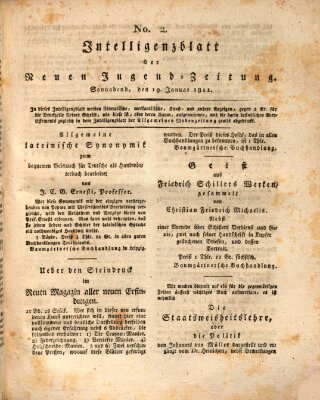 Neue Jugendzeitung (Bildungsblätter oder Zeitung für die Jugend) Samstag 19. Januar 1811