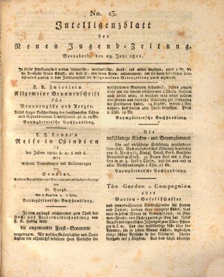 Neue Jugendzeitung (Bildungsblätter oder Zeitung für die Jugend) Samstag 29. Juni 1811