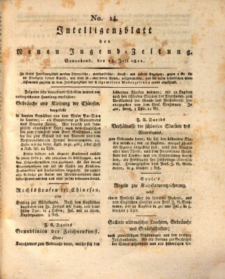 Neue Jugendzeitung (Bildungsblätter oder Zeitung für die Jugend) Samstag 13. Juli 1811