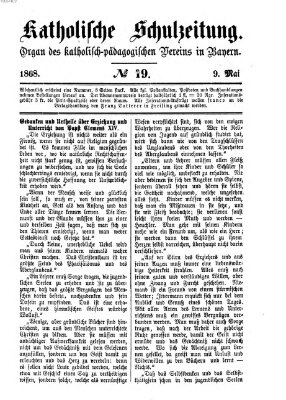 Katholische Schulzeitung (Bayerische Schulzeitung) Samstag 9. Mai 1868