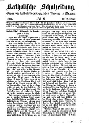 Katholische Schulzeitung (Bayerische Schulzeitung) Samstag 27. Februar 1869