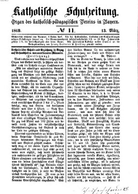 Katholische Schulzeitung (Bayerische Schulzeitung) Samstag 13. März 1869