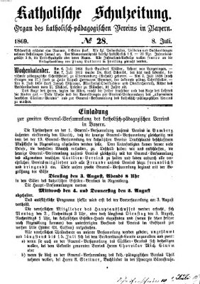 Katholische Schulzeitung (Bayerische Schulzeitung) Donnerstag 8. Juli 1869