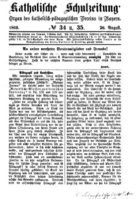 Katholische Schulzeitung (Bayerische Schulzeitung) Donnerstag 26. August 1869