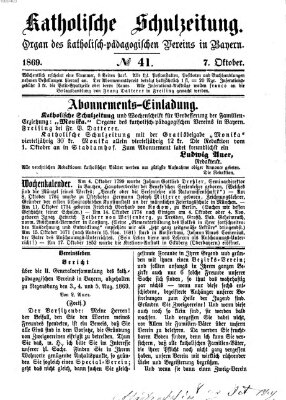 Katholische Schulzeitung (Bayerische Schulzeitung) Donnerstag 7. Oktober 1869