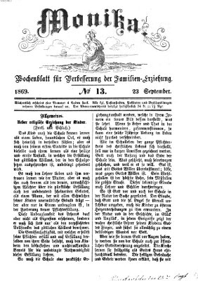 Katholische Schulzeitung (Bayerische Schulzeitung) Donnerstag 23. September 1869