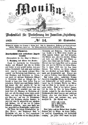 Katholische Schulzeitung (Bayerische Schulzeitung) Donnerstag 30. September 1869