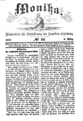 Katholische Schulzeitung (Bayerische Schulzeitung) Mittwoch 9. März 1870