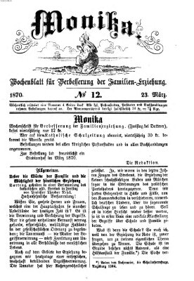 Katholische Schulzeitung (Bayerische Schulzeitung) Mittwoch 23. März 1870