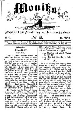 Katholische Schulzeitung (Bayerische Schulzeitung) Mittwoch 13. April 1870