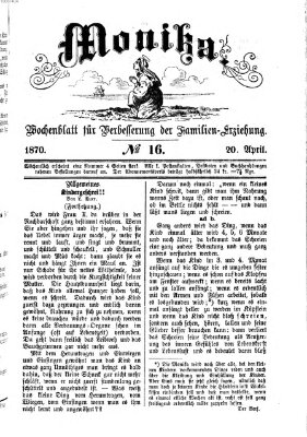 Katholische Schulzeitung (Bayerische Schulzeitung) Mittwoch 20. April 1870