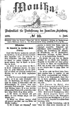 Katholische Schulzeitung (Bayerische Schulzeitung) Mittwoch 1. Juni 1870