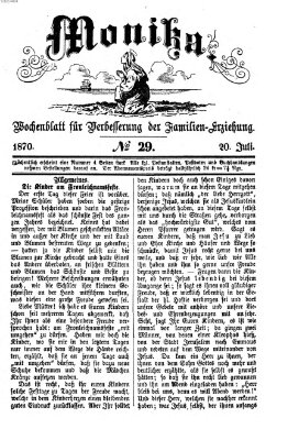 Katholische Schulzeitung (Bayerische Schulzeitung) Mittwoch 20. Juli 1870