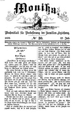 Katholische Schulzeitung (Bayerische Schulzeitung) Mittwoch 27. Juli 1870