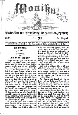 Katholische Schulzeitung (Bayerische Schulzeitung) Mittwoch 24. August 1870