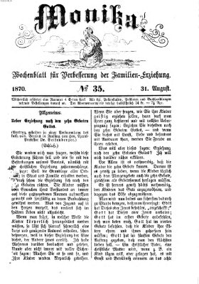 Katholische Schulzeitung (Bayerische Schulzeitung) Mittwoch 31. August 1870