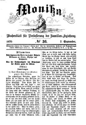 Katholische Schulzeitung (Bayerische Schulzeitung) Mittwoch 7. September 1870