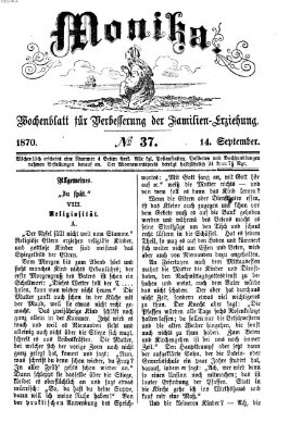 Katholische Schulzeitung (Bayerische Schulzeitung) Mittwoch 14. September 1870