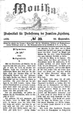 Katholische Schulzeitung (Bayerische Schulzeitung) Mittwoch 28. September 1870