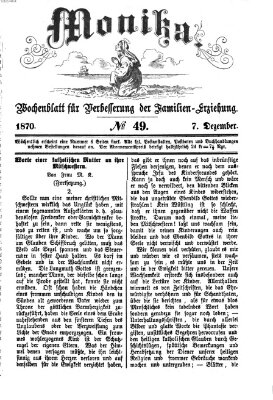 Katholische Schulzeitung (Bayerische Schulzeitung) Mittwoch 7. Dezember 1870