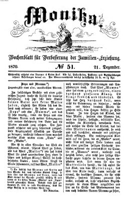 Katholische Schulzeitung (Bayerische Schulzeitung) Mittwoch 21. Dezember 1870