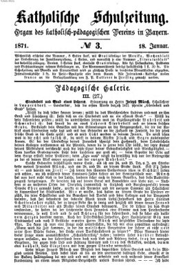 Katholische Schulzeitung (Bayerische Schulzeitung) Mittwoch 18. Januar 1871