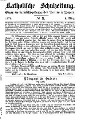 Katholische Schulzeitung (Bayerische Schulzeitung) Mittwoch 1. März 1871