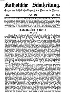 Katholische Schulzeitung (Bayerische Schulzeitung) Mittwoch 10. Mai 1871