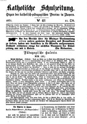 Katholische Schulzeitung (Bayerische Schulzeitung) Mittwoch 11. Oktober 1871