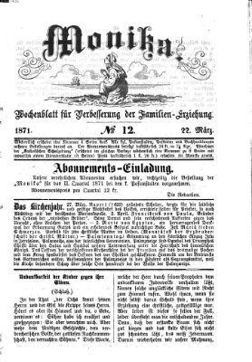 Katholische Schulzeitung (Bayerische Schulzeitung) Mittwoch 22. März 1871