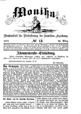 Katholische Schulzeitung (Bayerische Schulzeitung) Mittwoch 29. März 1871