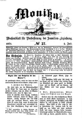 Katholische Schulzeitung (Bayerische Schulzeitung) Mittwoch 5. Juli 1871