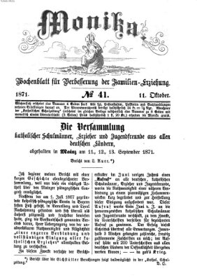 Katholische Schulzeitung (Bayerische Schulzeitung) Mittwoch 11. Oktober 1871