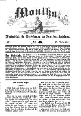 Katholische Schulzeitung (Bayerische Schulzeitung) Mittwoch 15. November 1871