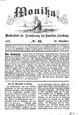 Katholische Schulzeitung (Bayerische Schulzeitung) Mittwoch 29. November 1871