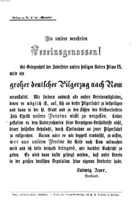 Katholische Schulzeitung (Bayerische Schulzeitung) Mittwoch 24. Mai 1871