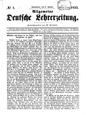 Allgemeine deutsche Lehrerzeitung Samstag 6. Januar 1855