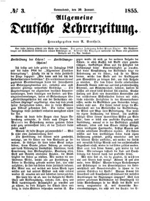 Allgemeine deutsche Lehrerzeitung Samstag 20. Januar 1855